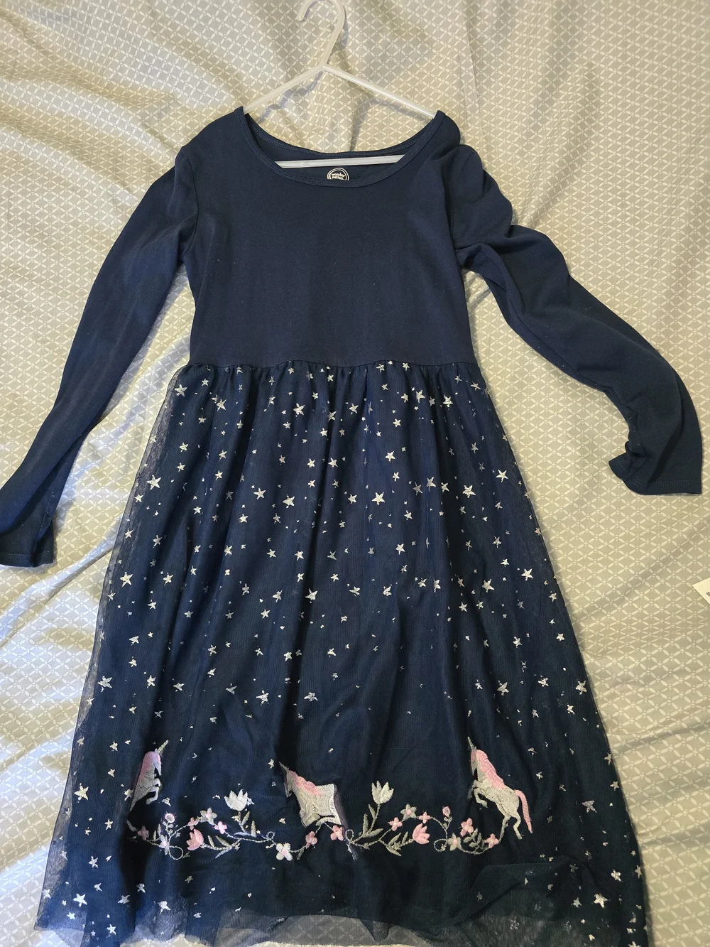 Wonder Nation Star Unicorn Dress & Sunset Sky Tie Dye Leggings Bundle L 10-12